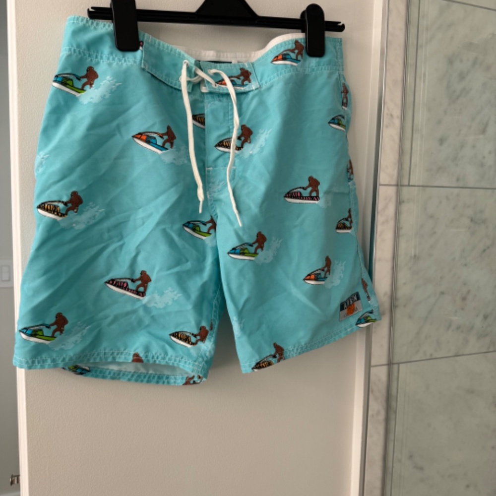AMBSN men’s aqua monkey swimming trumks, size 32